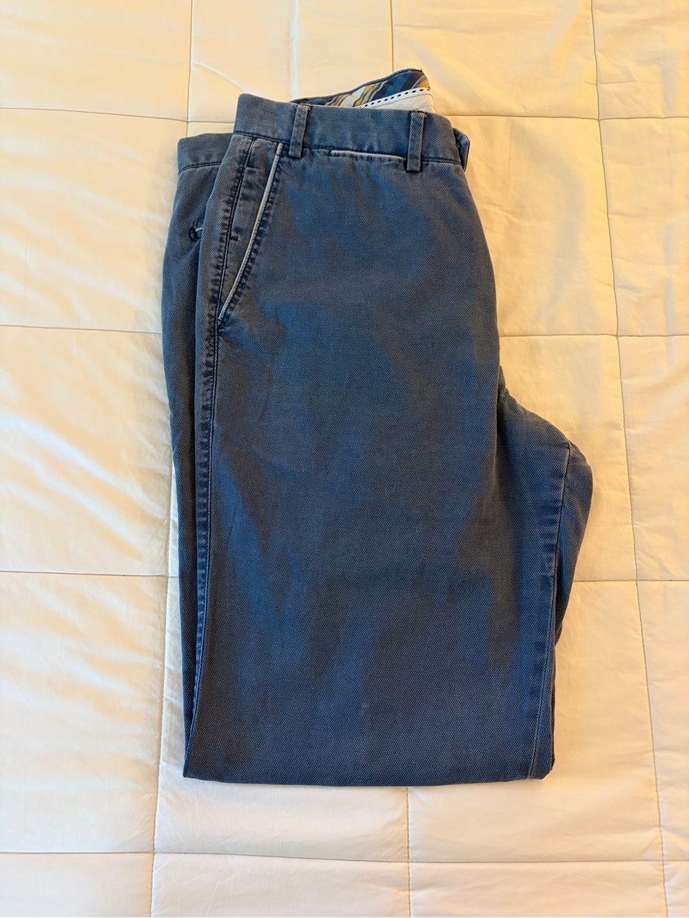 Hiltl blue cotton trousers 34